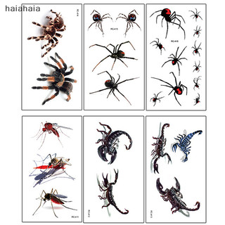Miếng dán hình xăm tạm thời nhện bọ cạp halloween hình xăm giả nghệ thuật toàn thân vn