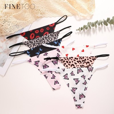FINETOO Quần lót in dây rút thông liền mạch FINETOO dành cho nữ Quần lót mềm mại và gợi cảm