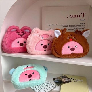 Túi Đựng Bút Chì / Mỹ Phẩm Bằng Vải Bông Mềm Màu Kẹo Sức Chứa Lớn Thời Trang