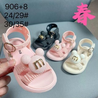 Sandal chiến binh quai dán hình gấu chữ m cho bé