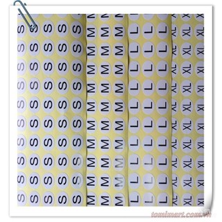 Decal size dán, size số dán mác quần áo