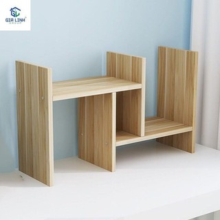 Kệ sách gỗ để bàn mini thiết kế tiện lợi để đồ tiện lợi, kệ mini lắp ghép thông minh tiện dụng