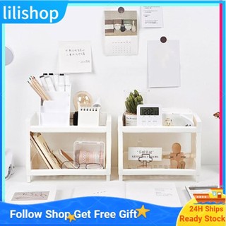 Lilishop Desktop Organizer  Multifunctional Practical Thickened Easy To Clean Storage Shelf for Office Bedroom
