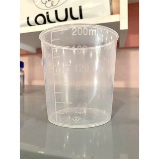 Cốc đong nước 200ml nhựa PP có vạch chia màu trong
