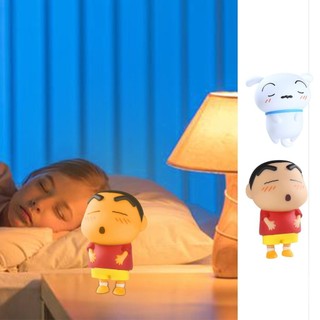 Crayon Shin-chan Đèn Ngủ Dễ Thương 3 Chế Độ Đèn Ngủ Mầm Non Cho Phòng Ngủ Cảm Ứng Đa Năng Đầu Giường Đèn Bàn Đèn Mềm smbvn