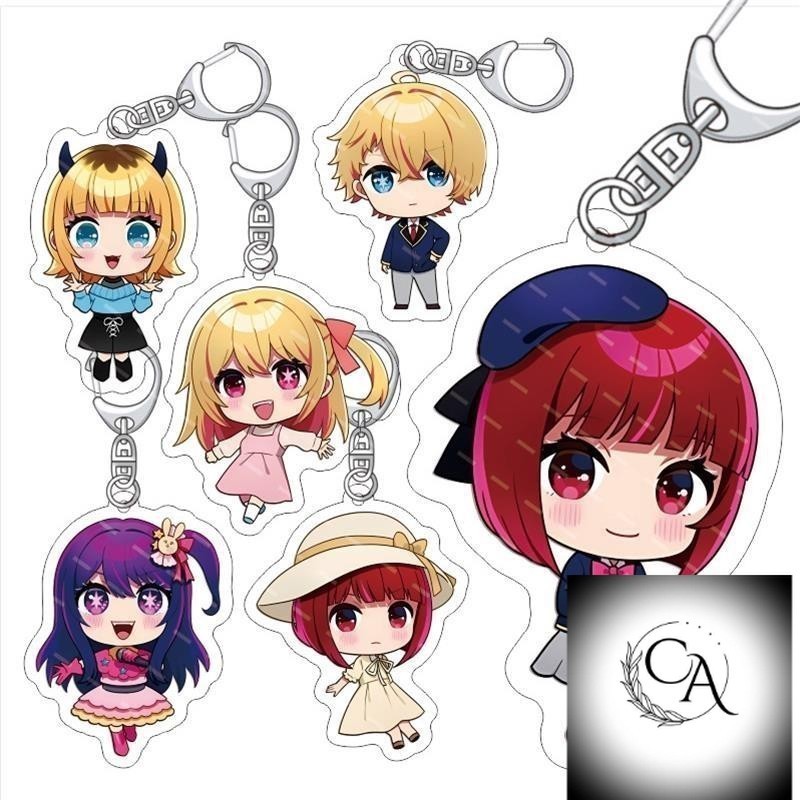 My Push Child Oshi no Ko Móc Khóa Mặt Dây Chuyền Hoshino Akuya Hoshino Ruby Hoshino Ai Acrylic