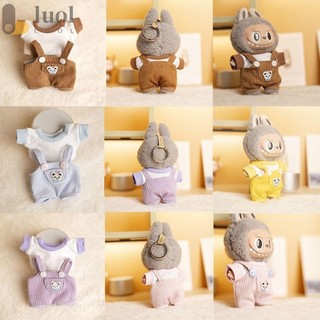 Luol Labububudu Doll Dungarees, Panda Head Dungarees Labubu Bộ quần áo búp bê Quần áo thủ công Búp bê DIY Phụ kiện quần áo dễ thương Phụ kiện búp bê cho búp bê Labububububu