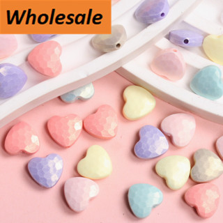 20 Cái / túi 11 Mm Hình Trái Tim Acrylic Chắc Chắn Màu Tình Yêu Hạt Kim Cương Thời Trang Để Trang Sức Làm DIY Handmade Vòng Tay Vòng Cổ Bông Tai