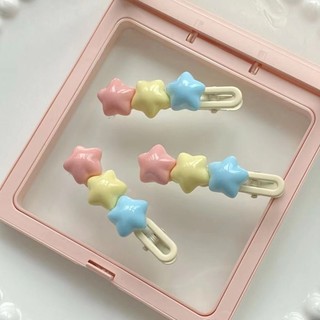 Dễ thương ngôi sao năm cánh kẹp tóc cô gái ngọt ngào nổ kẹp tóc nữ ba ngôi sao vịt mỏ kẹp phụ kiện tóc