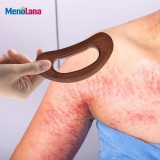 Menolana gỗ gua sha ban cầm tay bề mặt mịn rãnh sâu thiết kế chuyên nghiệp guasha toàn thân cạo cho eo tay cổ chân