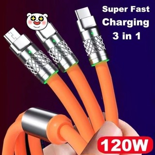 Cáp sạc 3 đầu, 3 in 1 sạc nhanh gấp đôi dây sạc thường dây cao cấp siêu bền