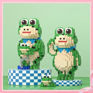 Hàng có sẵn Balloon Stall Influencer Frog Micro-Particle Khối xây dựng lắp ráp các hạt nhỏ