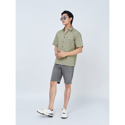 Sơ mi ngắn tay lai ngang VIETTIEN SMART CASUAL vải sợi tre phom REGULAR VT00000320