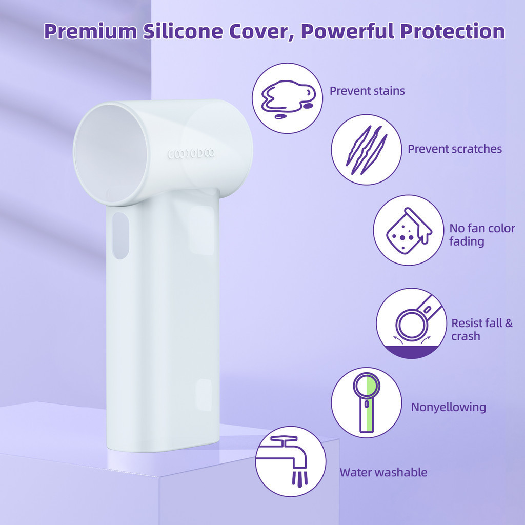 Vỏ bảo vệ quạt turbo tốc độ cao mini GOOJODOQ 2025 mới Vỏ bảo vệ silicon GFS007 có thể giặt được | BigBuy360 - bigbuy360.vn