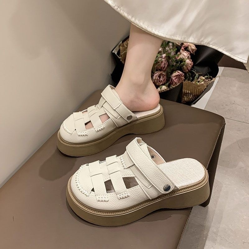 Dép Sục Nữ Rọ đế 4cm có quai, Giày Sục Thoáng Khí Êm Chân, Chống Trơn Trượt - Minami.vn