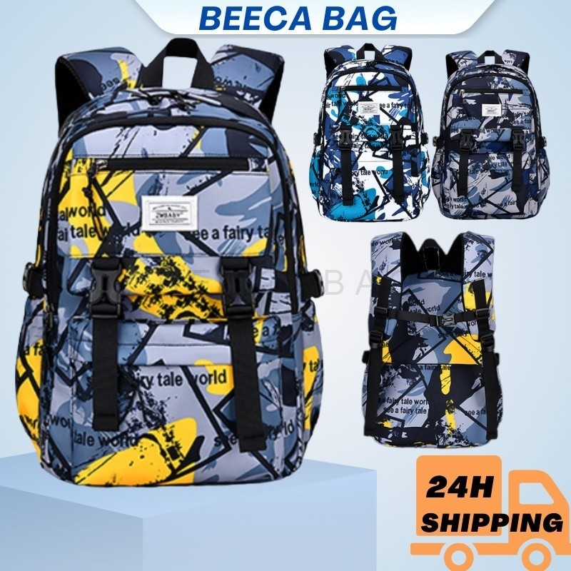 Beeca bag balo đi học cặp học sinh cấp 1 cặp học sinh  bé trai Túi học sinh chống gù balo chống thấm