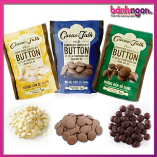 [Mã GROSALE2703 giảm 8% đơn 250K] Sô Cô La Compound/socola Nút Trắng/Đen/Sữa Gói 1kg