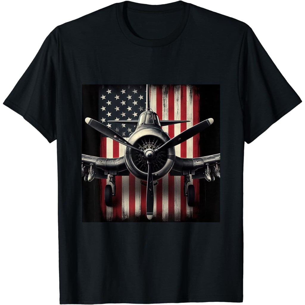 Mới Ww2 Warplane F4U Corsair Đau khổ Cờ Áo thun cổ điển