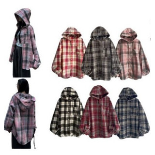  Áo Chống Nắng Sơ Mi Kẻ Khoác Ngoài Caro Nam Và Nữ Tay Dài Caro Có Nón Form Rộng Tongkhohungcuong 