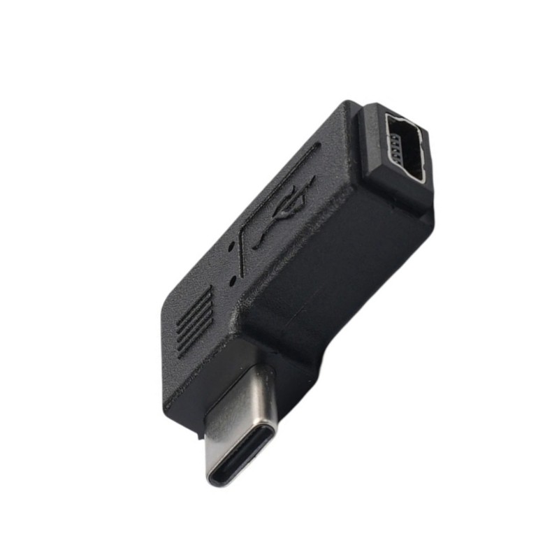 Kiss Mini USB Nữ Sang USB C Nam 90 Độ Type-C Sang Mini USB Adapter