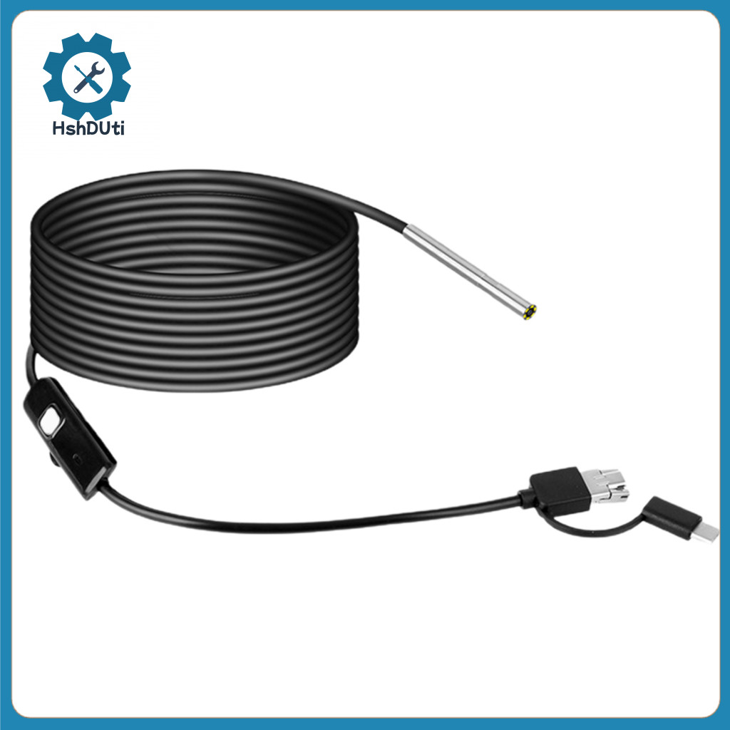Camera HshDUti 1280 x 720 Borescope cho điện thoại di động 3 trong 1 Nội soi 39mm độ phân giải cao 6