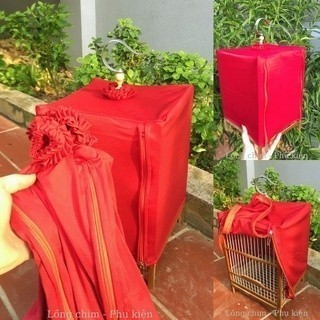 Áo lồng chim khuyên Birdcages áo lồng khuyên vuông đỏ giá rẻ