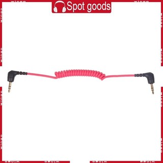 Godd 3 5mm TRS Nam Đến Nam Cuộn Dây Mic Dây Kết Nối Góc Phải Micro Điện Thoại Camera Adapter Cáp Cho Rode