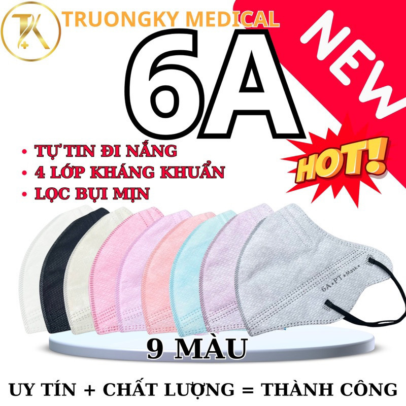 [Combo 200c 6A] Khẩu Trang 6A Tự Tin Đi Nắng PT MASK Kiểu Dáng Mới