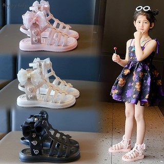 Giày sandal bé gái thời trang gạc nơ công chúa sandal chống trơn trượt đế mềm cao cấp giày la mã