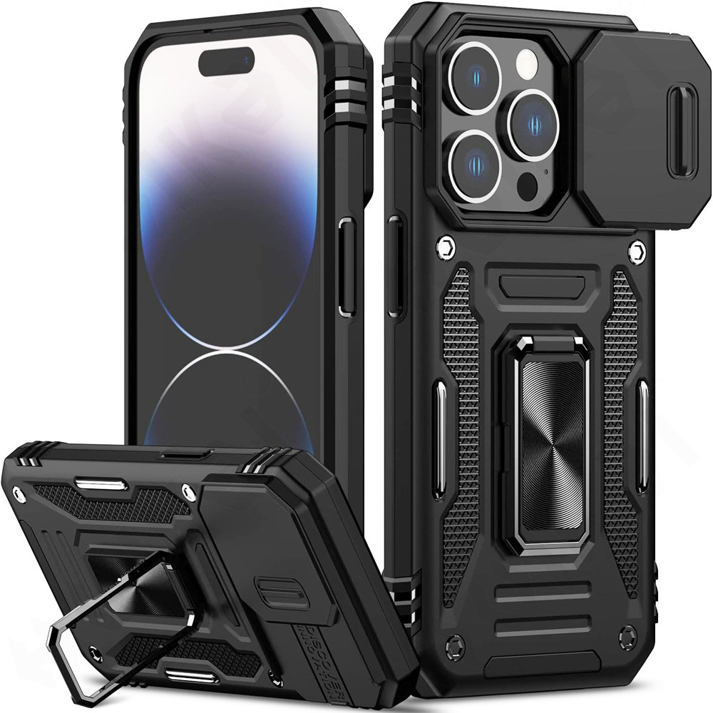 Chống sốc nặng trường hợp điện thoại cứng với khung kim loại Áp dụng cho iPhone 16 Pro Max 15 Pro Max 14 Pro Max 13 Pro Max