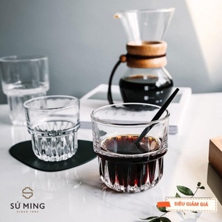 Cốc Ly Thuỷ Tinh [CÓ KHẤC CÀI] Thuỷ Tinh Dày Dặn Cao Cấp Phong Cách Độc Đáo