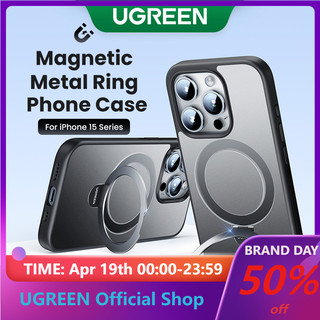 Ugreen Ốp Điện Thoại Chống Sốc Có Vòng Đỡ Nam Châm Nhiều Góc Cho iphone 15 15 pro 15 plus 15 pro max