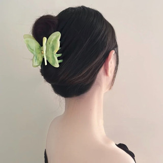 Pháp Retro Lãng Mạn Họa Tiết Lớn Kẹp Bướm Họa Tiết Cô Gái Kẹp Tóc