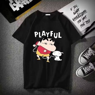 [ Rẻ vô địch ]có size lớn M-8xl Áo Thun Tay Ngắn Dáng Rộng In Hình Crayon Shin chan Phong Cách hong kong Chất Lượng Thời Trang Cho Nam Và Nữ