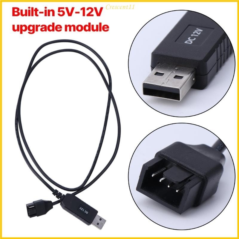 Crescent2 USB 5V sang 12V Quạt Cáp Adapter USB sang 4Pin Kết Nối Cho PC Khung Xe Quạt Bộ Chuyển Đổi Nguồn Điện