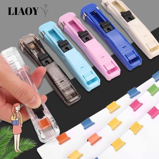 Dụng cụ đẩy kẹp LIAOY, Kẹp đẩy tay bằng kim loại không dấu vết, Kẹp đóng bìa giấy đẩy tay có thể tái sử dụng chất lượng cao Văn phòng trường học