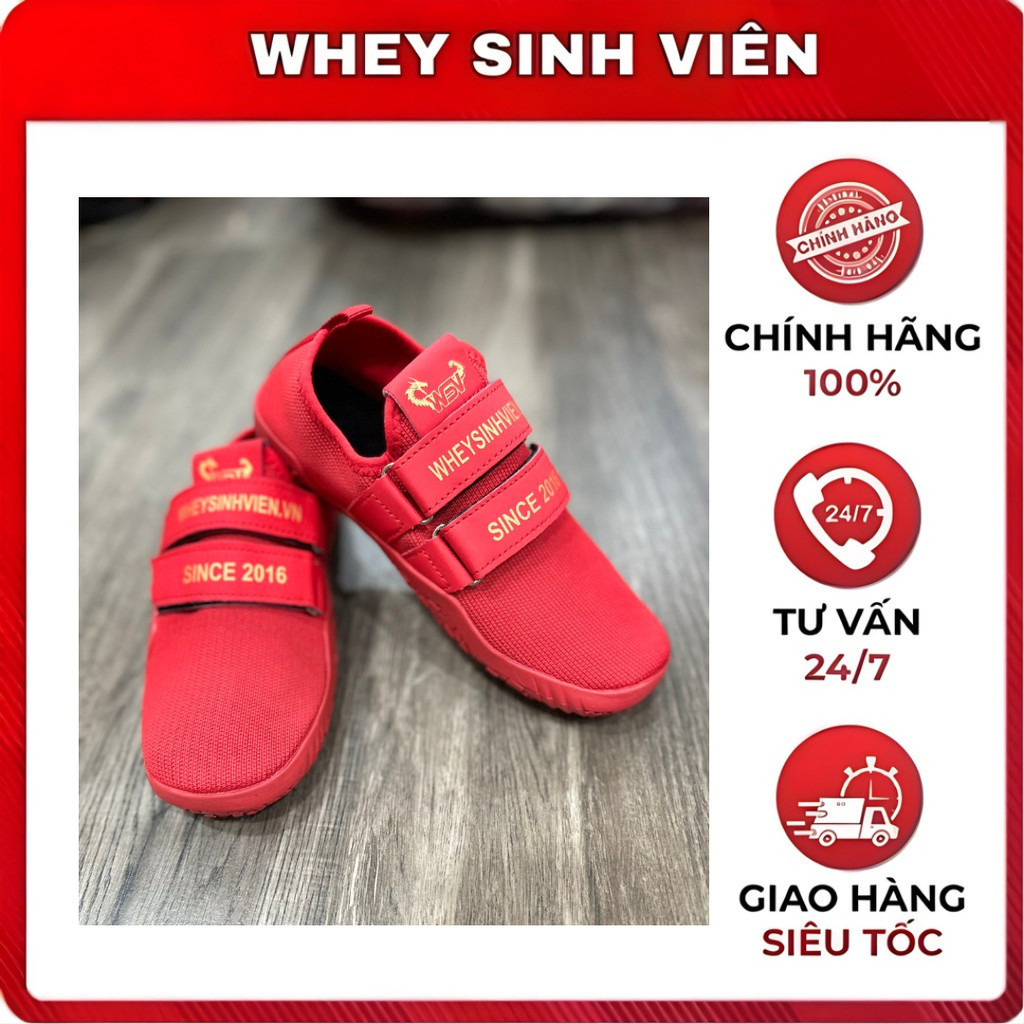 [Chính hãng] [Màu Đỏ ] Giày Slippers WSV MMXX - Dành cho dân Gymmer tại  Whey Sinh Viên Hải Phòng