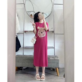  Đầm Suông GẤU GREAT BEAR F Sự Kết Hợp Hoàn Hảo Giữa Phong Cách và Sự Thoải Mái, Form Rộng Dáng Dài  TTDSA0019