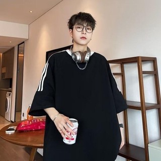 Áo thun trơn phối 2 sọc thể thao