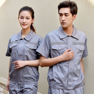 Áo bảo hộ lao động mùa hè Phù hợp với nam tay ngắn phản quang sọc hàng đầu chống mài mòn Bền trang web sửa chữa ô tô La
