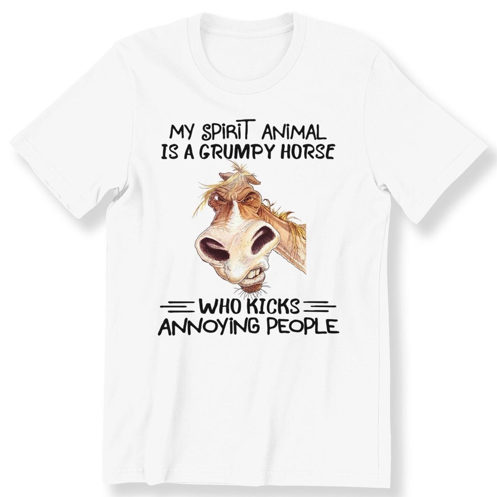 My Spirit Animal Is A Grumpy Horse Nam Nữ Áo Thun Ngộ nghĩnh Grumpy Horse Top