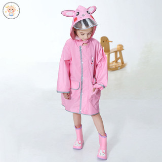 Coco baby Áo mưa trẻ em Mẫu giáo hoạt hình áo mưa cho bé trai và bé gái Bộ áo mưa poncho một mảnh Áo mưa ba lô phong cách