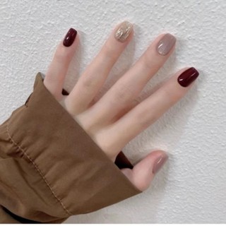  AB Color Cat Eye Cherry Red Hand-Worn Nail Beauty Piece Best-Seller on Douyin