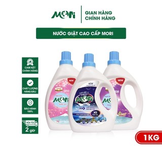 Nước giặt xả mori can 1kg, nước giặt đậm đặc hương nước hoa mr005