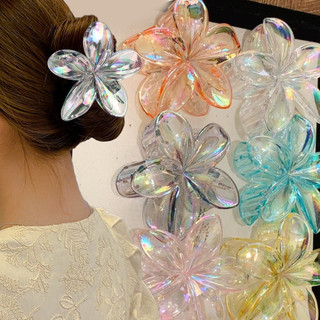 Hàn Quốc Acrylic Tóc Móng Vuốt Kẹp Trứng Hoa Phong Cách Kẹp Tóc Kẹp Tóc Barrettes Phụ Kiện Tóc Hairgrip Nữ Đuôi Ngựa Mũ Ins Phong Cách
