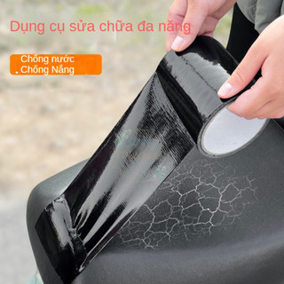  Cuộn Băng Keo Da Màu Đen Vá Yên Xe Ghế Sofa Dán Vải Đa Năng Nhiều Kích Thước 