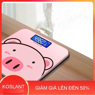 Cân Điện Tử Sức Khỏe Hình Lợn Màu Hồng Cực Xinh, Độ Chính Xác Cao - KOSLANT