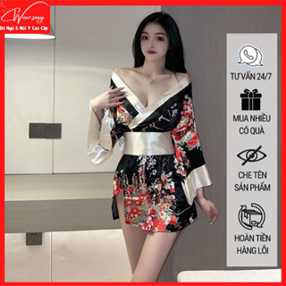 [SẴN] Đồ Ngủ Kimono Hoa anh đào Gợi Cảm Quyến Rũ Kèm Quần chíp [CWEAR.SEXY_ĐỒ NGỦ & NỘI Y CAO CẤP]