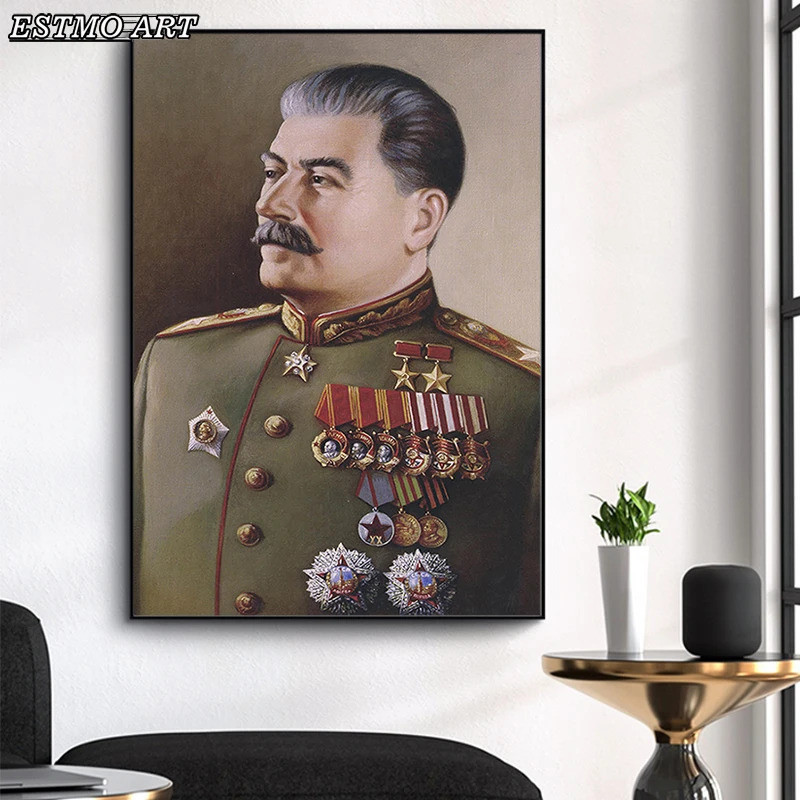 Tranh Canvas Joseph Stalin Chân Dung HD Tranh Trang Trí Nghệ Thuật Treo Tường Hình Ảnh Scandinavia C