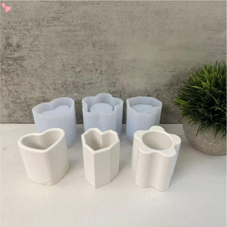 Tự làm bình hoa nhựa khuôn trái tim hoa mận hình khuôn silicon epoxy khuôn đúc chai khuôn cho nhựa chậu hoa trang sức bình cọ trang điểm bút giá đỡ khuôn